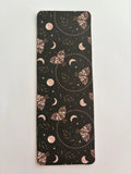 Moth and Moon Faux Leather Bookmark