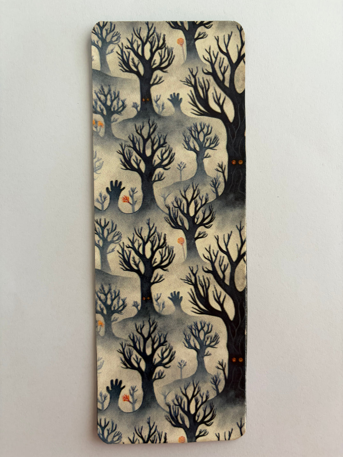 Spooky Forest Faux Leather Bookmark