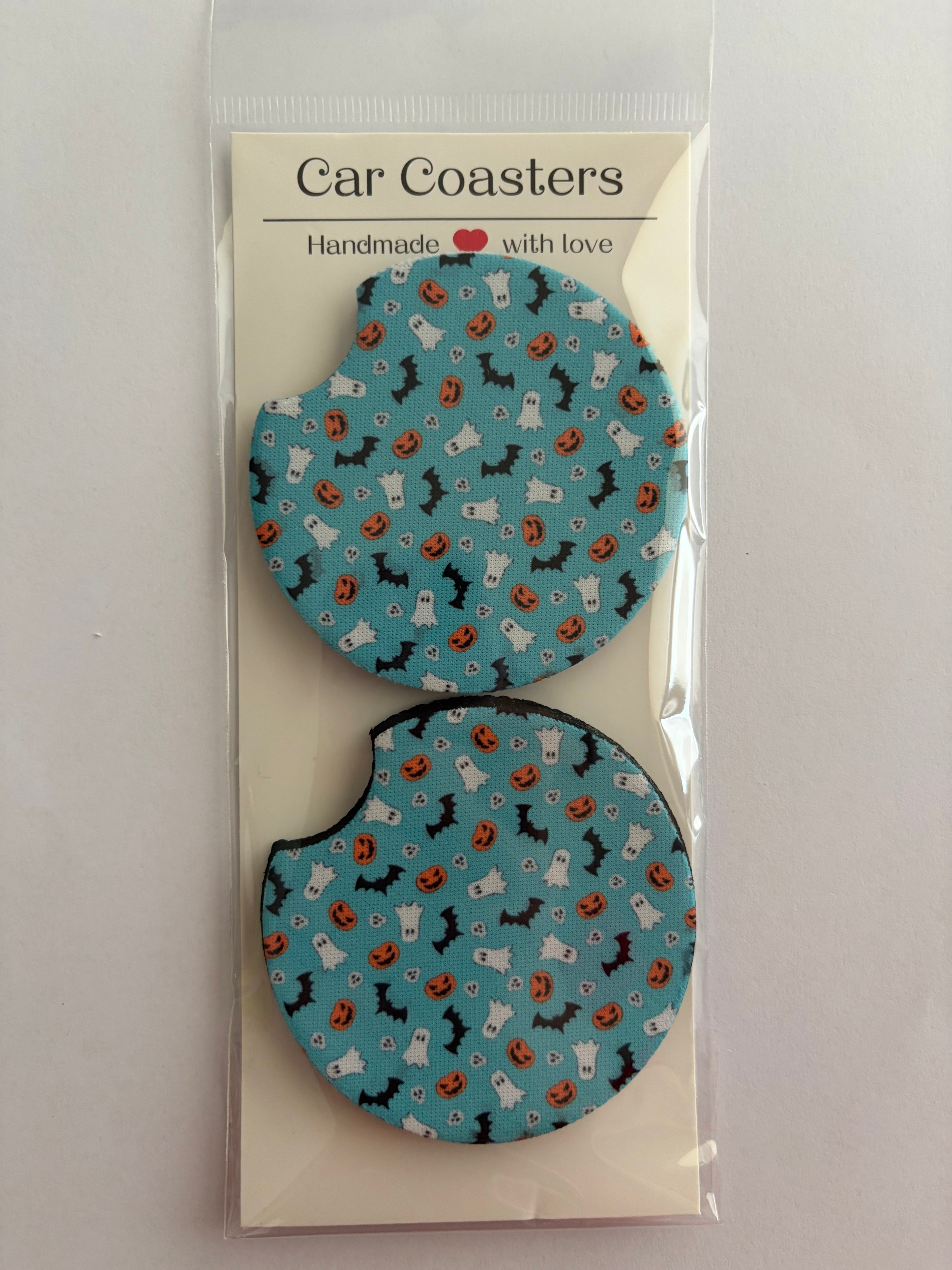 Blue Halloween Car Coasters